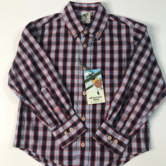 Plaid Boys Button Down, 5  NEW - Picture 1 of 9